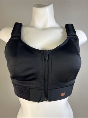 SHEFIT Black Front-Zip Flex Sports Bra Medium Impact Size 1 Luxe